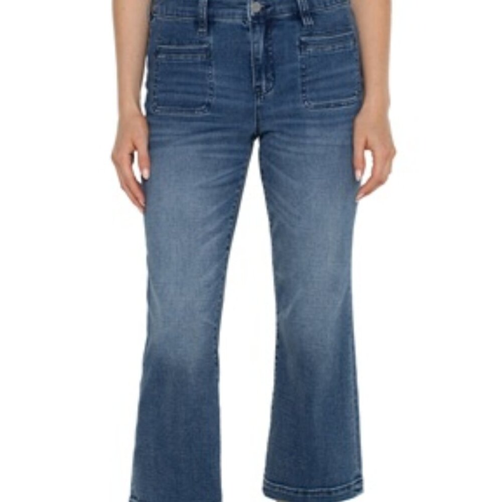 Liverpool Hannah Crop Flare w/Vintage Welt pkt